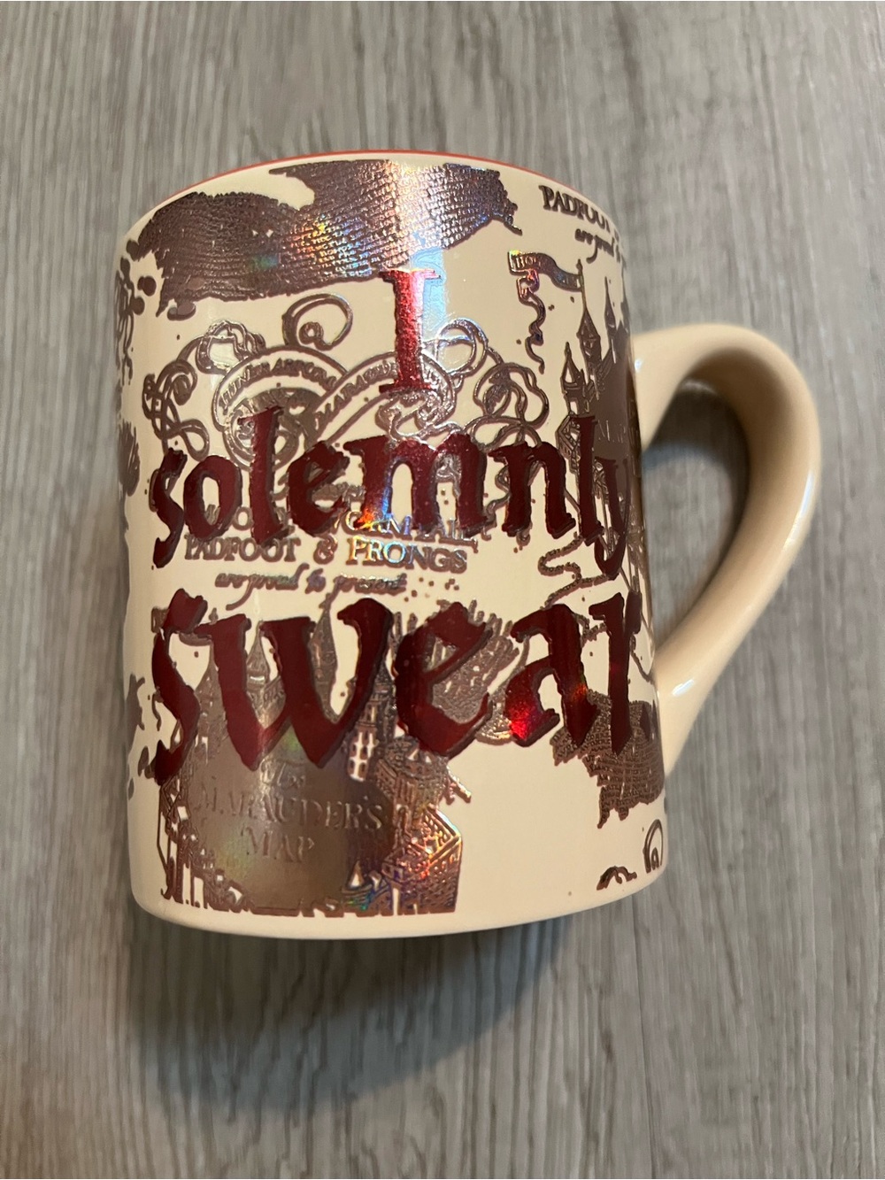 Silver Buffalo Brand Harry Potter 'I Solemnly Swear' Marauders Map Ceramic Mug